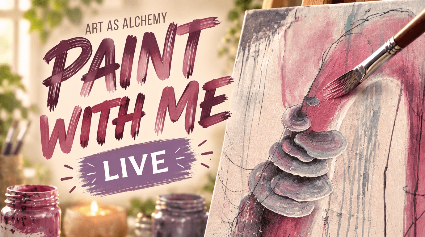 Paint with me live: Art as Alchemy, a free YouTube live with Mieke Fleurackers